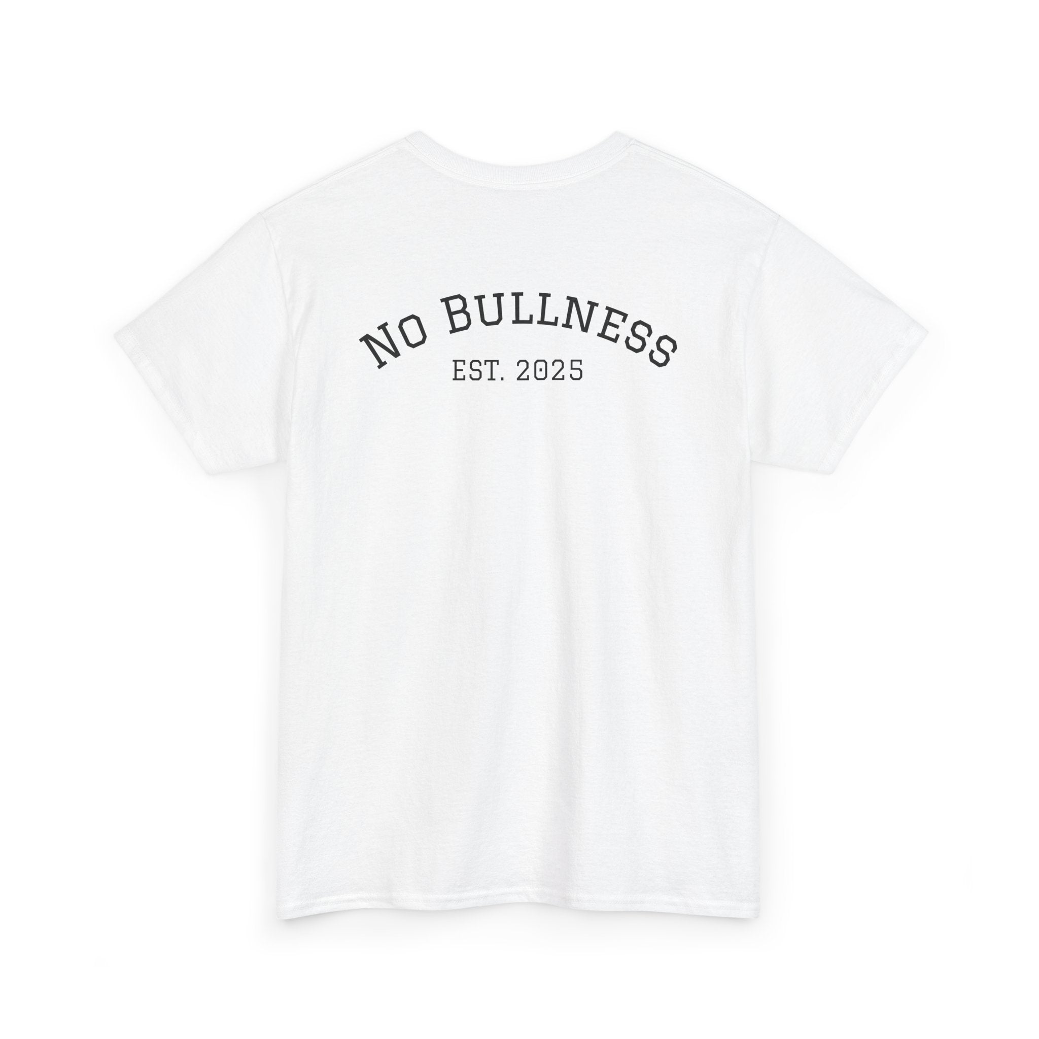 Unisex Heavy Cotton Tee - No Bullness Est 2025, Motivational Workout Shirt, Gym Apparel, Fitness Gift, Bull Design Tee