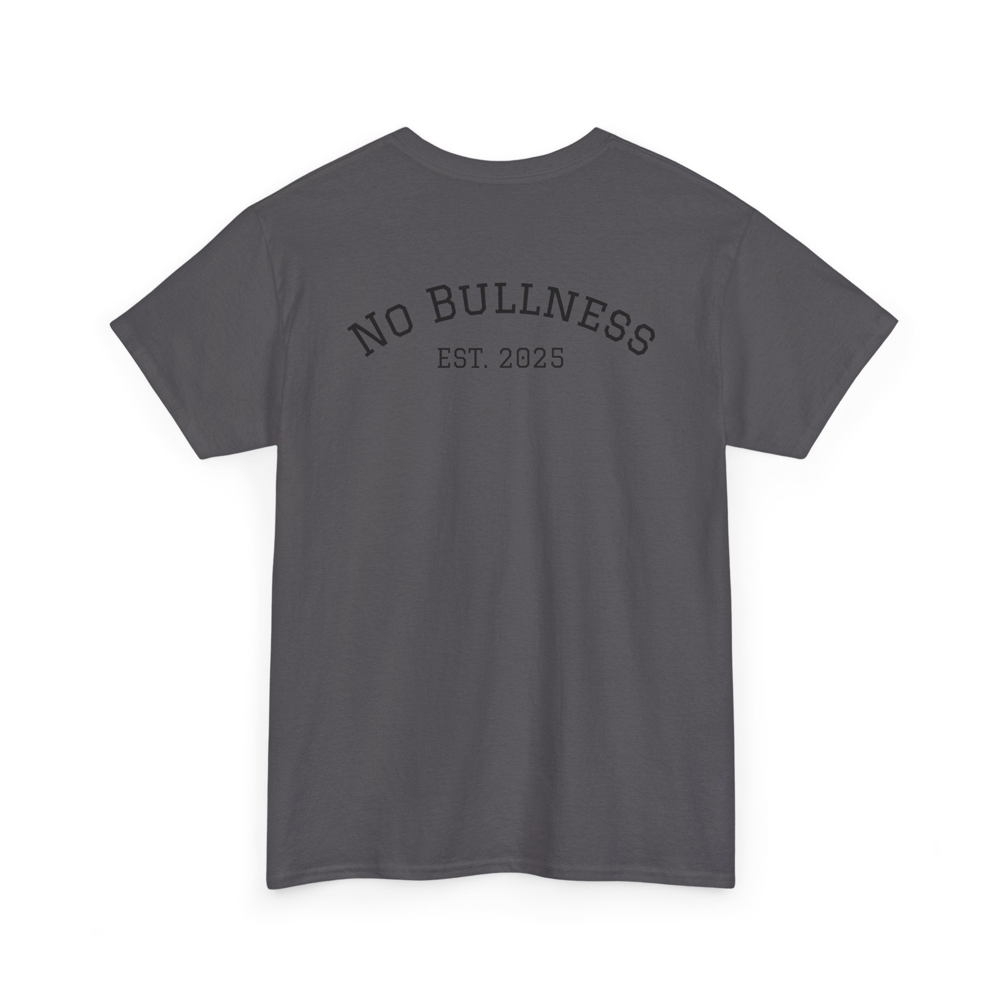 Unisex Heavy Cotton Tee - No Bullness Est 2025, Motivational Workout Shirt, Gym Apparel, Fitness Gift, Bull Design Tee