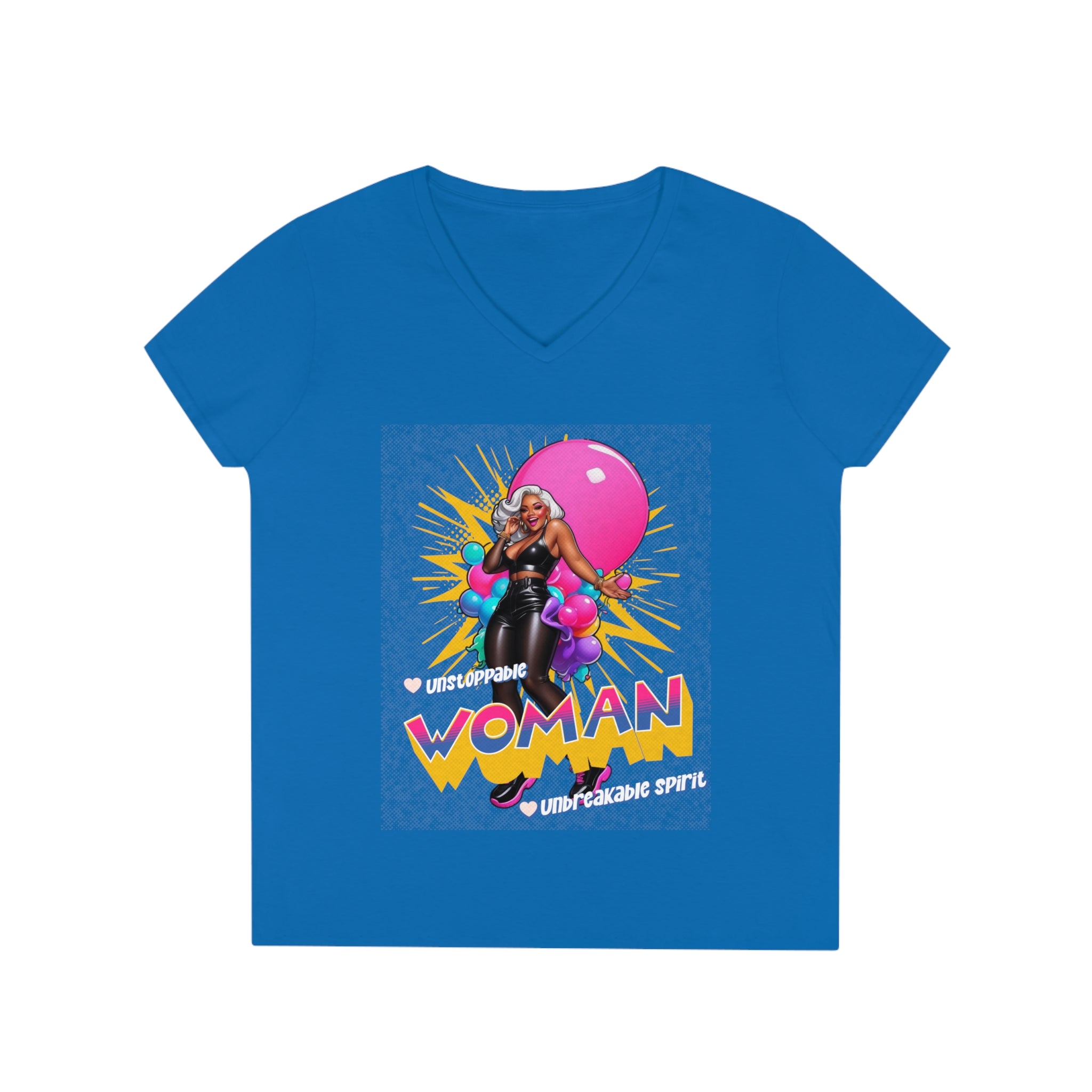 Woman Unstoppable V-Neck T-Shirt