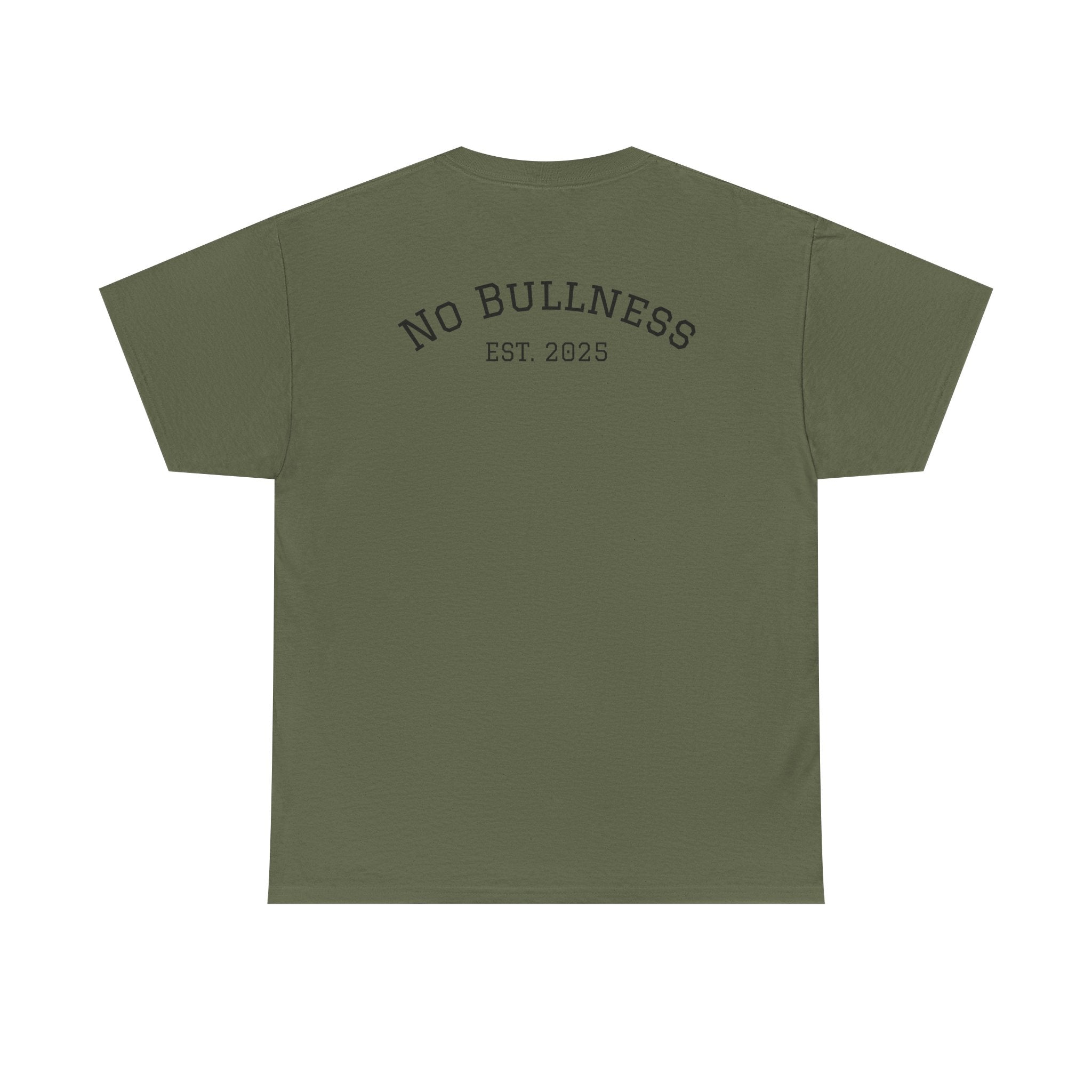Unisex Heavy Cotton Tee - No Bullness Est 2025, Motivational Workout Shirt, Gym Apparel, Fitness Gift, Bull Design Tee
