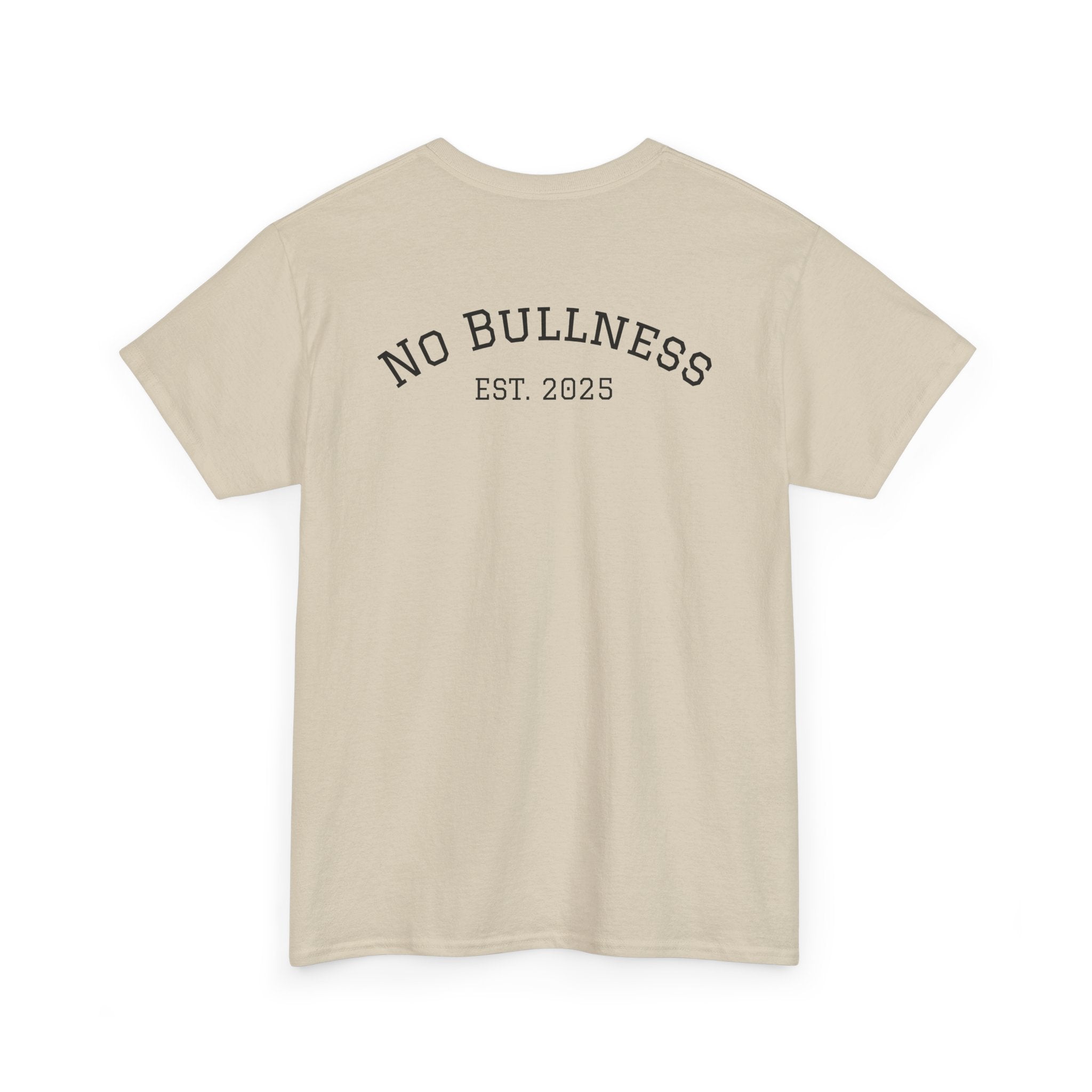 Unisex Heavy Cotton Tee - No Bullness Est 2025, Motivational Workout Shirt, Gym Apparel, Fitness Gift, Bull Design Tee