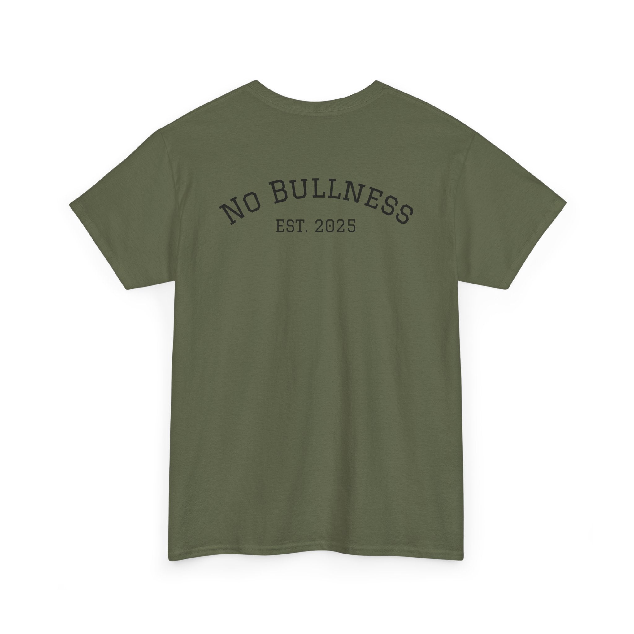 Unisex Heavy Cotton Tee - No Bullness Est 2025, Motivational Workout Shirt, Gym Apparel, Fitness Gift, Bull Design Tee