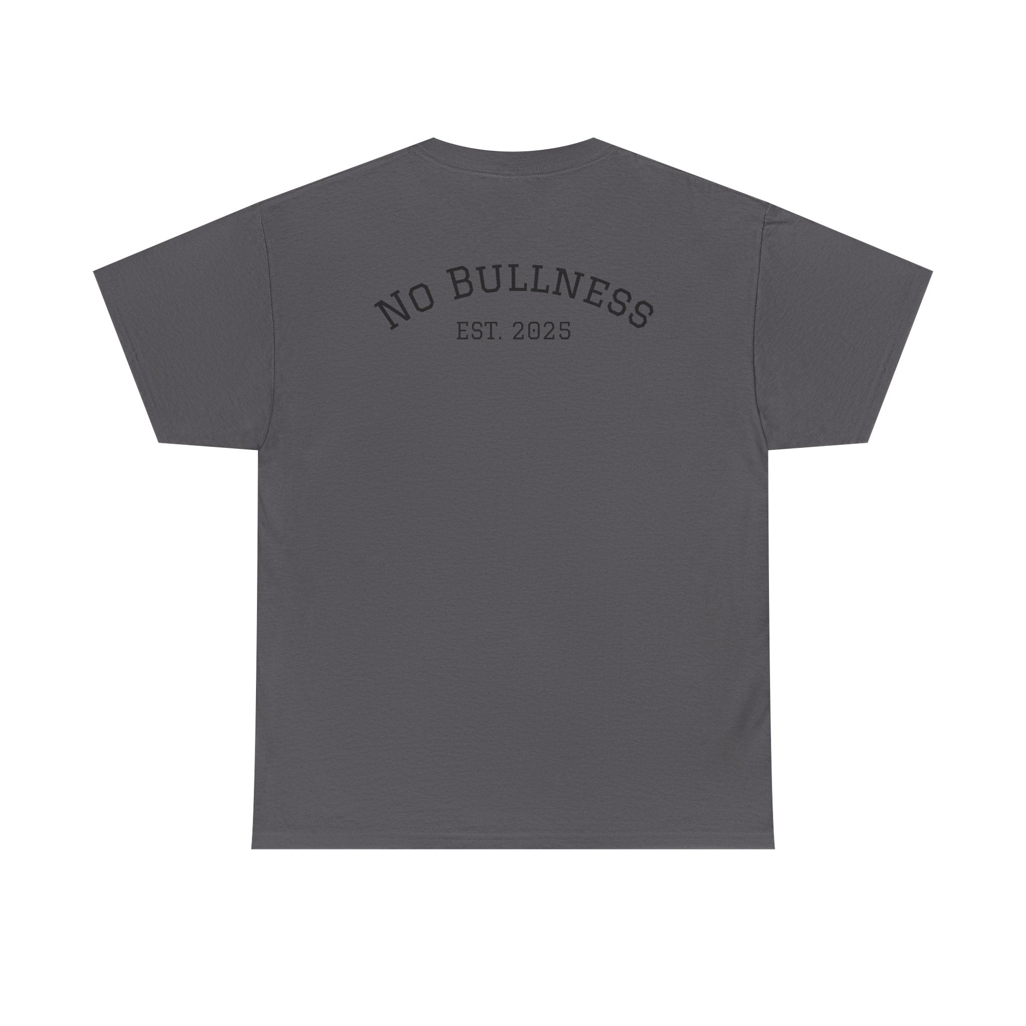 Unisex Heavy Cotton Tee - No Bullness Est 2025, Motivational Workout Shirt, Gym Apparel, Fitness Gift, Bull Design Tee