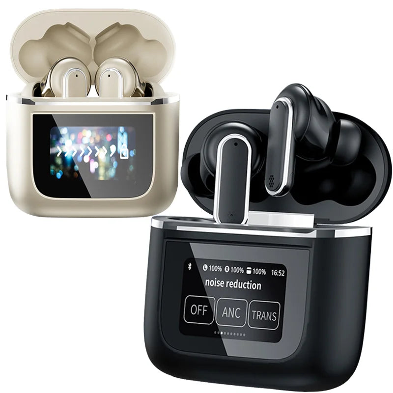 Original V8 Tour Pro Tws Earbuds Lcd Touch Screen ANC ENC Noise Cancellation in Ear Wireless Earphone BT 5.3 Headphone