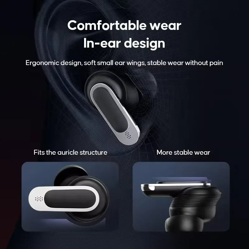 V8 TWS Wireless Earbuds 2024 Trending LCD Touch Screen Noise Cancelling Sport Headset Waterproof IPX-5 Touch Screen Earphones