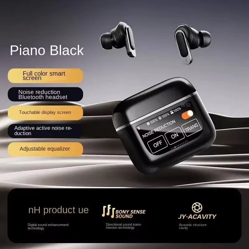 Original V8 Tour Pro Tws Earbuds Lcd Touch Screen ANC ENC Noise Cancellation in Ear Wireless Earphone BT 5.3 Headphone