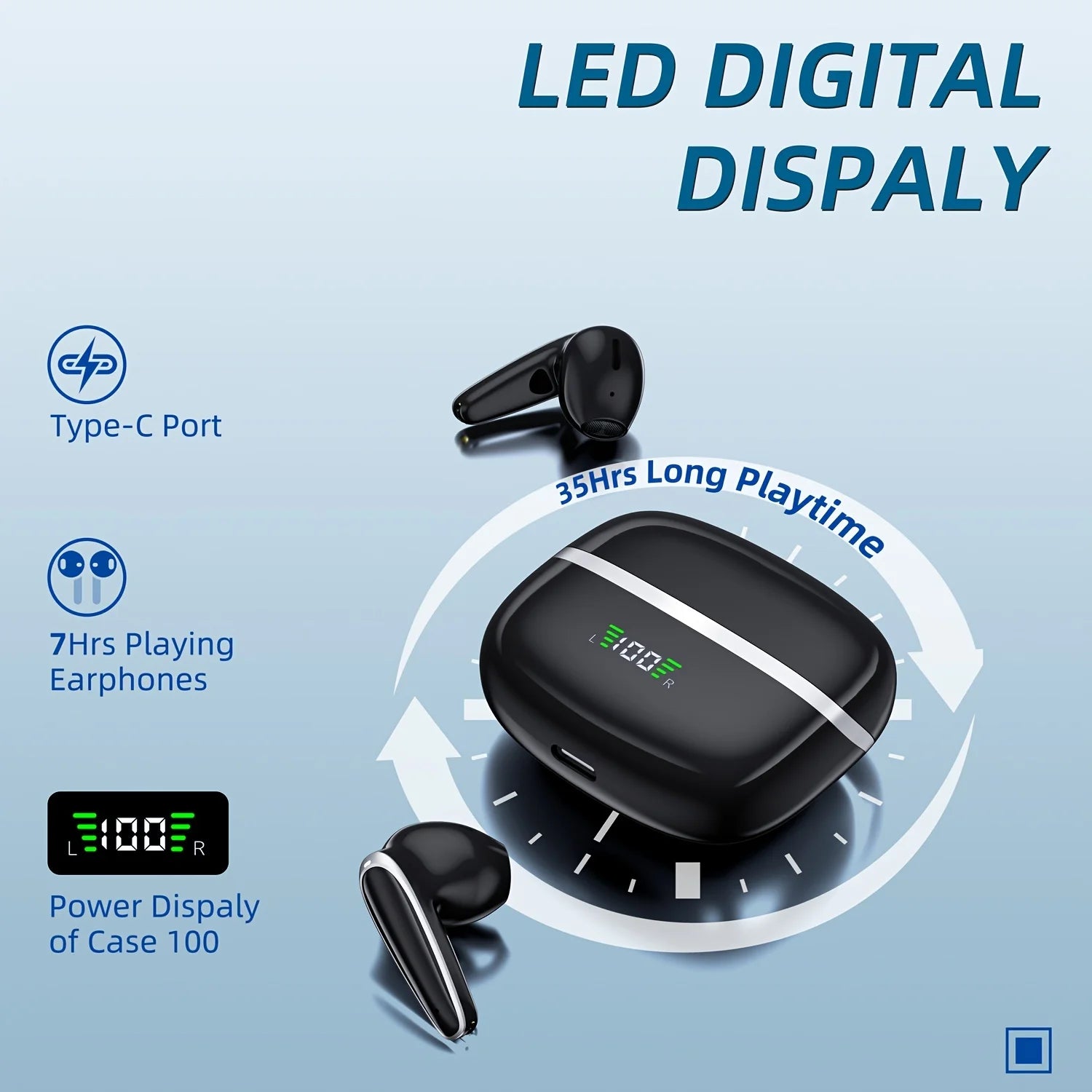 Wireless Gaming Headset BX19 Wireless Headset BT 5.3 in Ear Headset Non Noise Cancelling TWS Earbuds