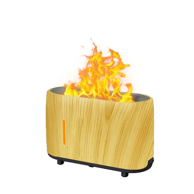 3D Realistic Flame Volcano Humidifier Aroma Diffuser Ultrasonic Mist Maker Essential Oil Fire Volcanic Humidifier for Bedroom