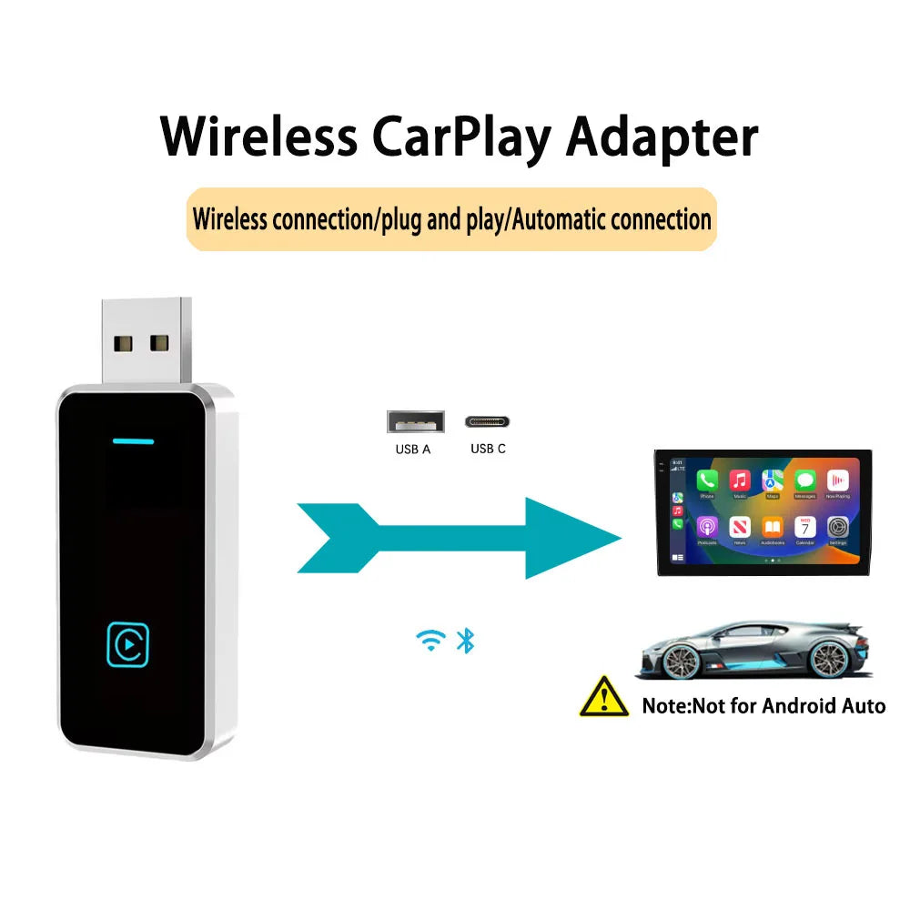SKILLDRIVE Wireless CarPlay Adapter Wired to Wireless CarPlay for Volvo Benz Audi Hyundai VW Mazda Cadillac Wired CarPlay Car