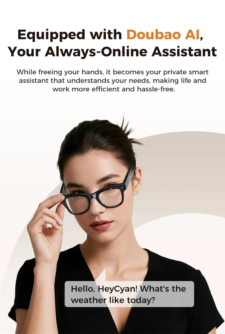AI Glasses 1080P HD Camera M02 Ultra ChatGPT 3600mAh Charging Case Power Bank 32GB Translation Music Video Sunglasses