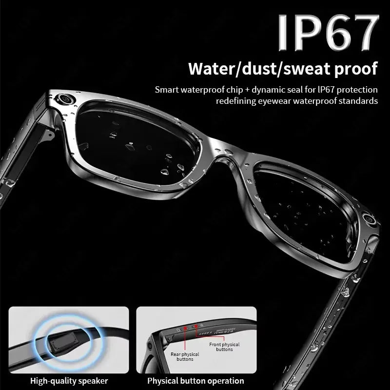 AI for Meta Smart Glasses 8MP Camera Video Recording 100+ Languages Translation Sunglasses Bluetooth Call Music Play