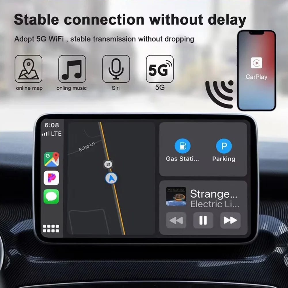 SKILLDRIVE Wireless CarPlay Adapter Wired to Wireless CarPlay for Volvo Benz Audi Hyundai VW Mazda Cadillac Wired CarPlay Car