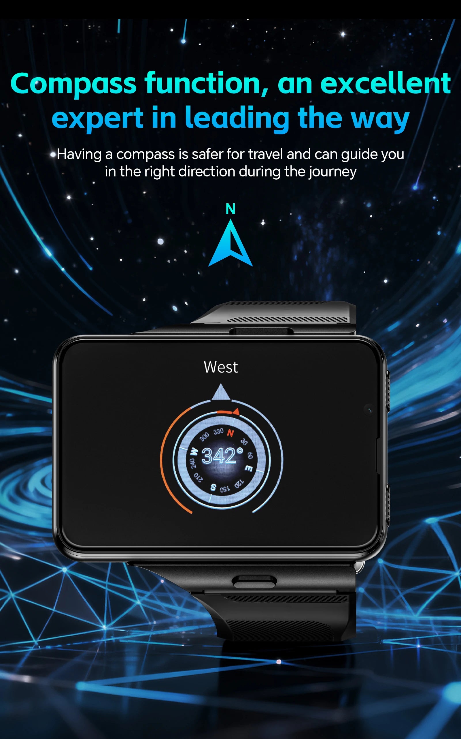LOKMAT APPLLP MAX Detachable Strap Android Smart Watch Phone Wifi 4G Network Watch Dual Camera Video Calls Heart Rate Monitor