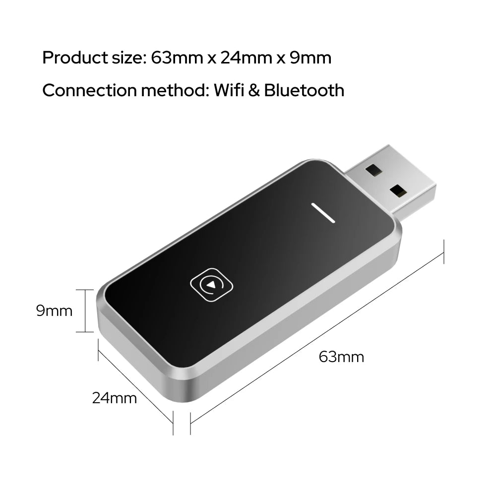 SKILLDRIVE Wireless CarPlay Adapter Wired to Wireless CarPlay for Volvo Benz Audi Hyundai VW Mazda Cadillac Wired CarPlay Car