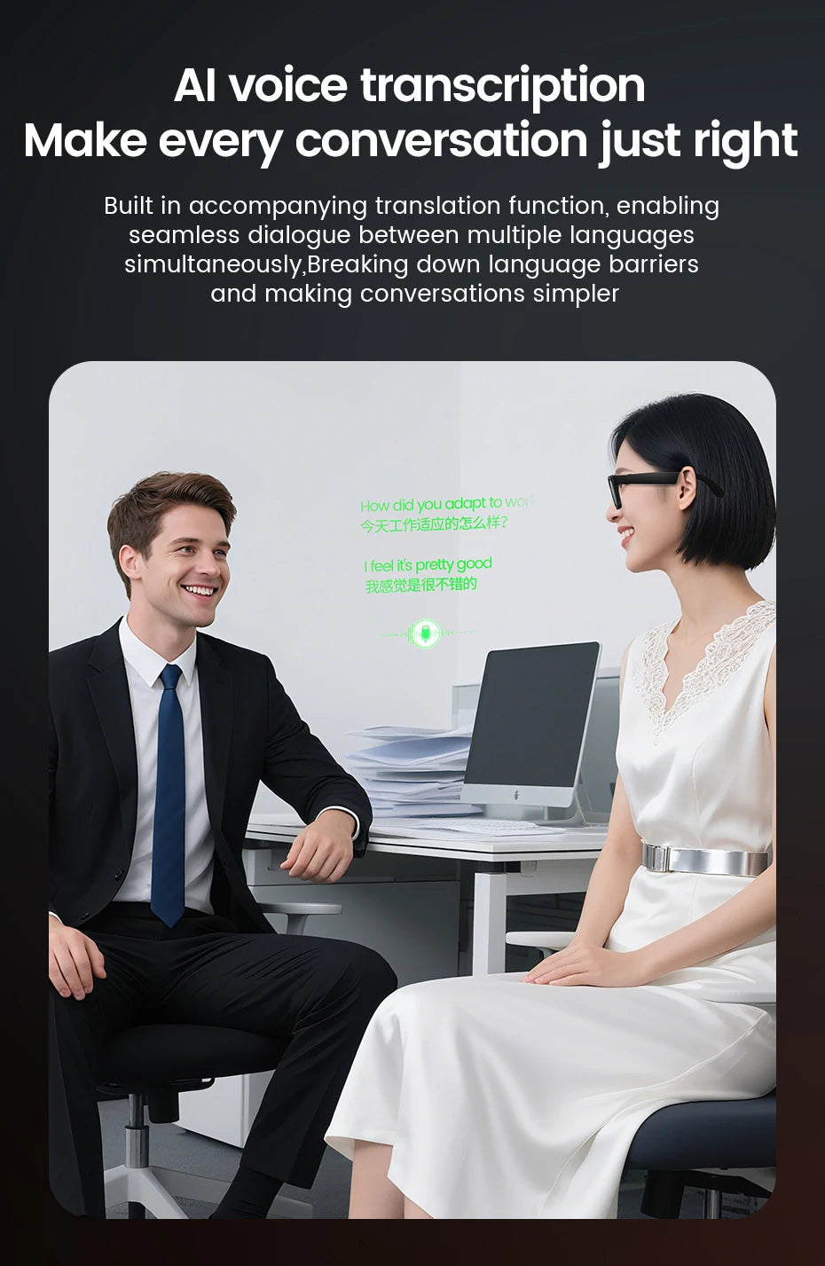 Smart Glasses 800W HD Photo Video AI Record Translation Touch Photochromic Lenses Bluetooth Call Music Multifunction Glasses