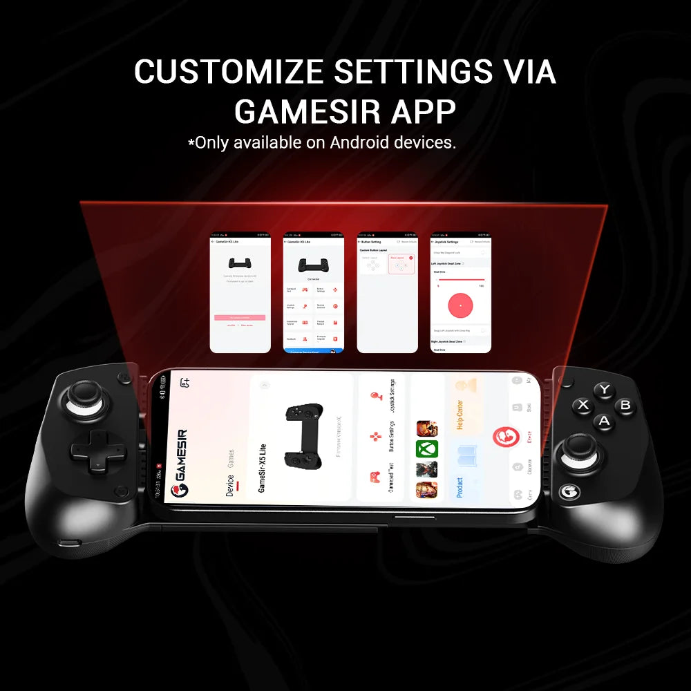 GameSir X5 Lite Game Controller for Android, iPhone 16/15, iPad mini - Hall Effect Joysticks, App Support for Mobile Gaming
