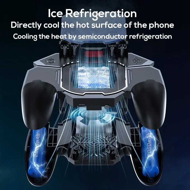 MEMO DL100 Mobile Phone 6 Fingers PUBG Gamepad Joysticks Controller Built-in Battery with Semiconductor Radiator for IOS Android