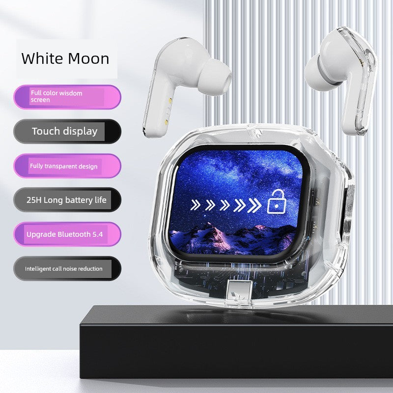 Good-looking HiFi Surround Sound Wireless Bluetooth Headset Touch Control In-Ear Gaming Music Listener Transparent Design Long Battery Life