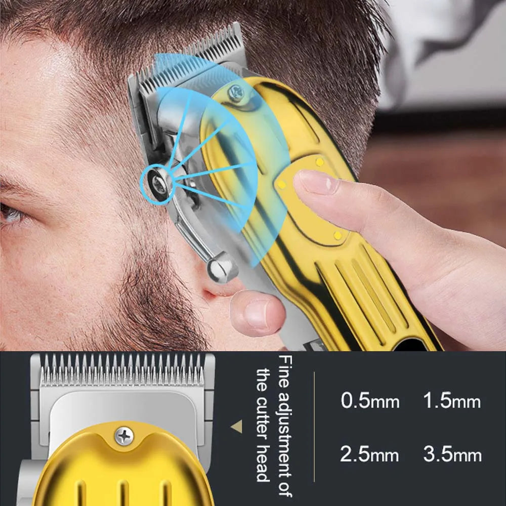Professional Hair Clippers/Hair Trimmer/Beard Shaver for Men - Cordless Barber Clipper Hair Cutting Kit, Haircut Grooming Kit