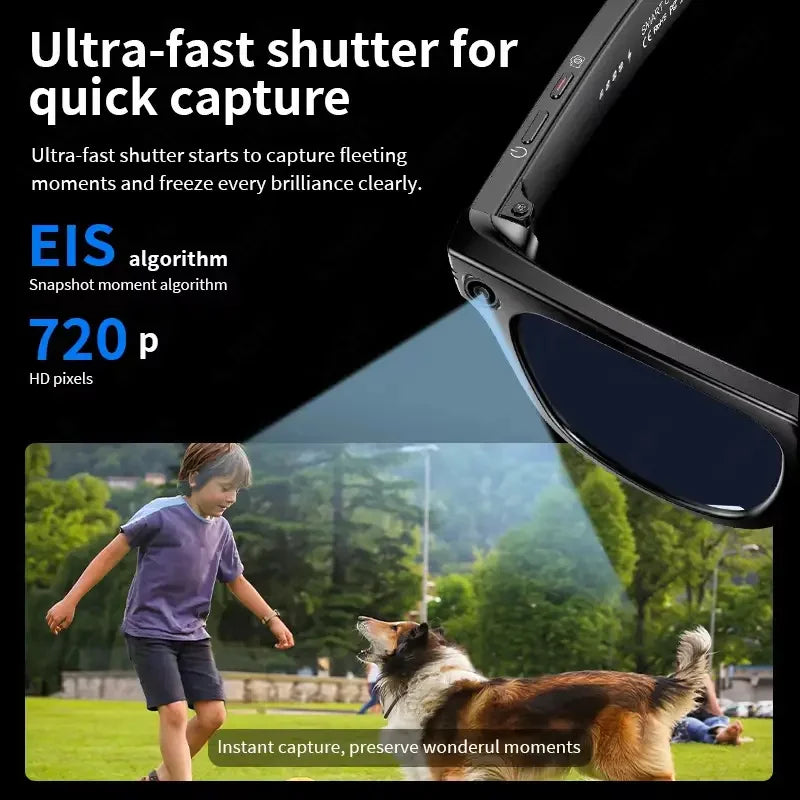 AI for Meta Smart Glasses 8MP Camera Video Recording 100+ Languages Translation Sunglasses Bluetooth Call Music Play