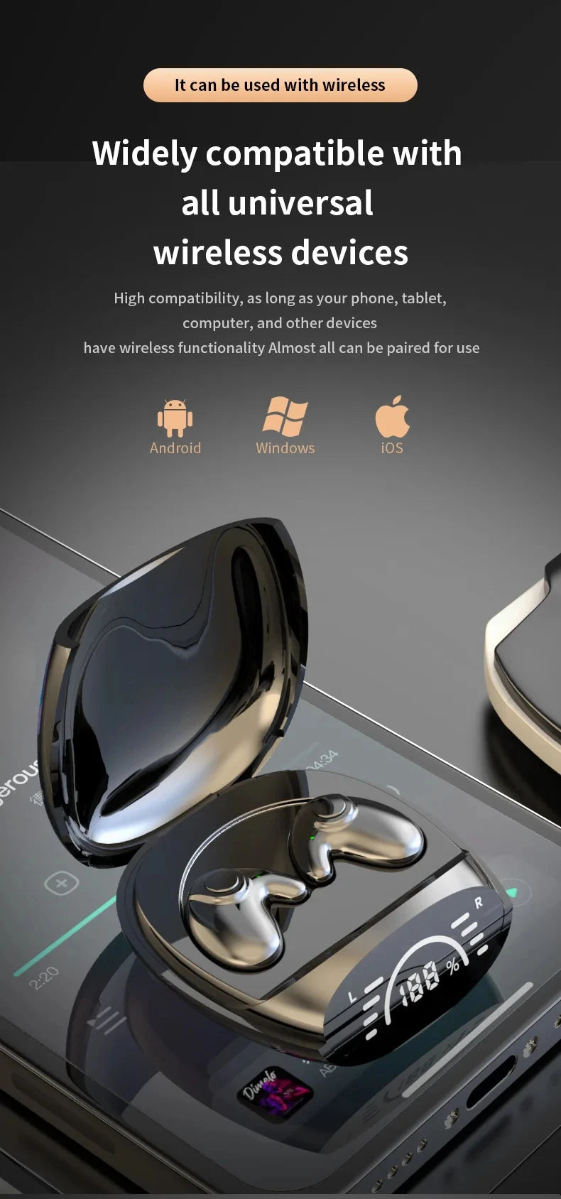 Xiaomi MIJIA Sleep Invisible Headset Noise Cancelling Wireless Headsets Waterproof Sports Stereo With Mic Bluetooth Earohone