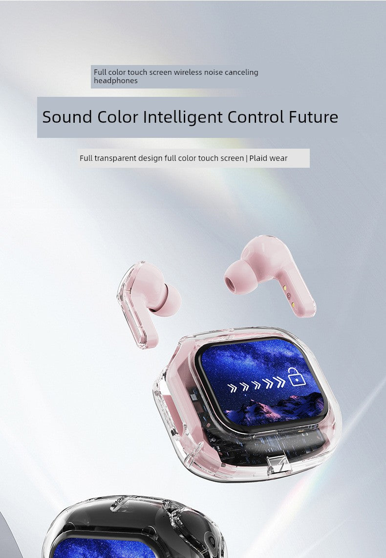 Good-looking HiFi Surround Sound Wireless Bluetooth Headset Touch Control In-Ear Gaming Music Listener Transparent Design Long Battery Life