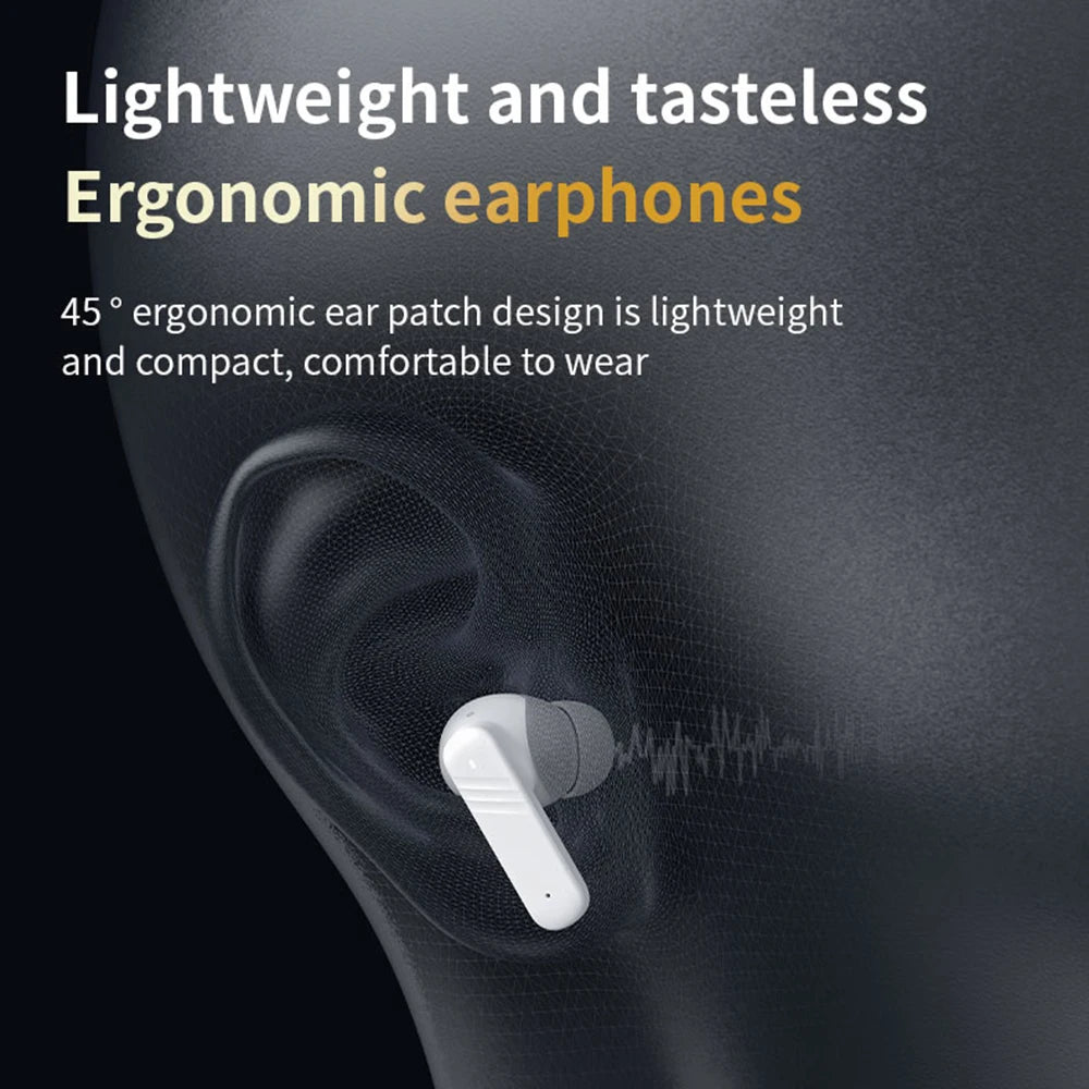 Full Touch Screen Headphones ANC Bluetooth 5.4 Noise Cancelling Earphones Wireless In-Ear ENC Earbuds With Mic for Smartphone