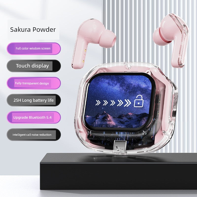 Good-looking HiFi Surround Sound Wireless Bluetooth Headset Touch Control In-Ear Gaming Music Listener Transparent Design Long Battery Life