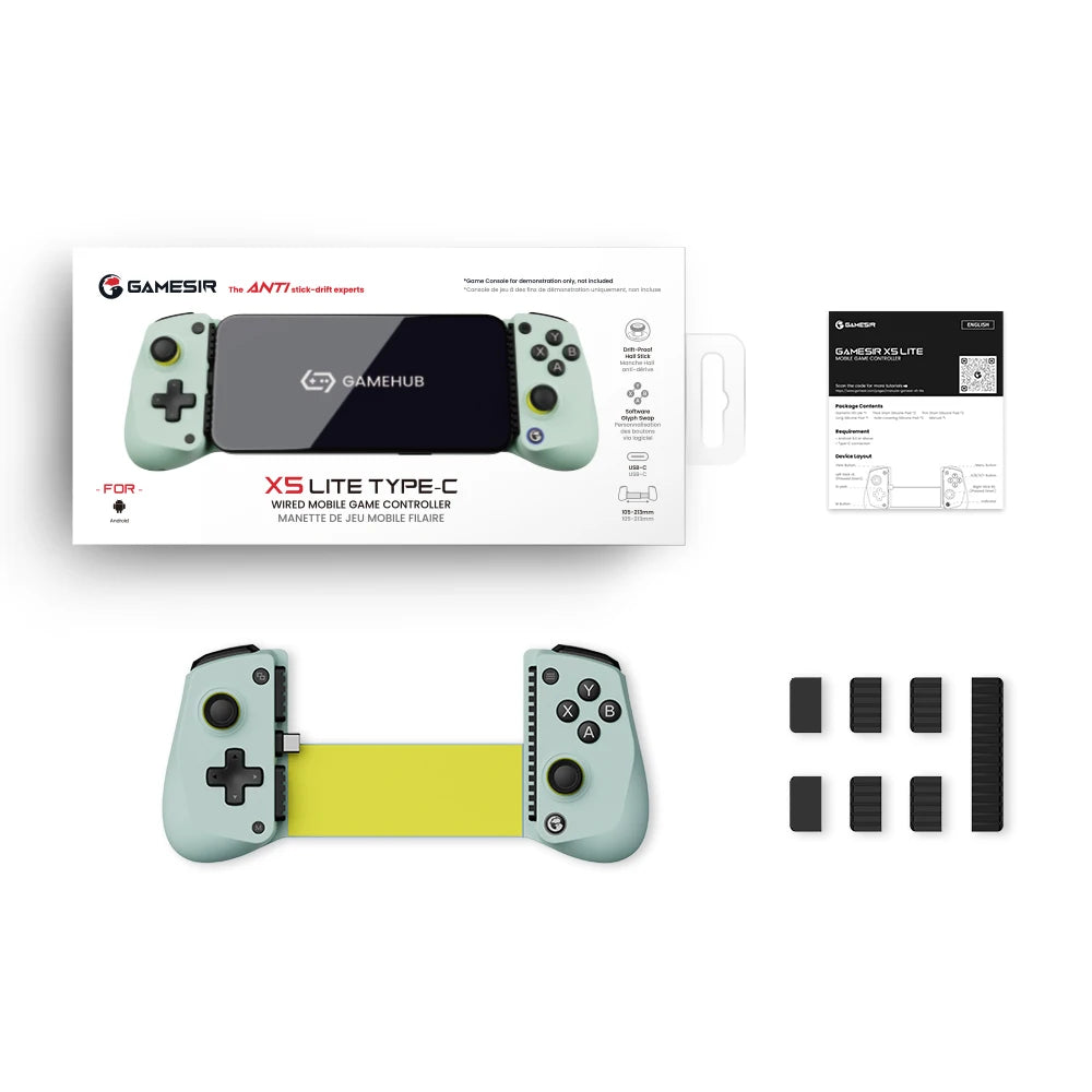 GameSir X5 Lite Game Controller for Android, iPhone 16/15, iPad mini - Hall Effect Joysticks, App Support for Mobile Gaming