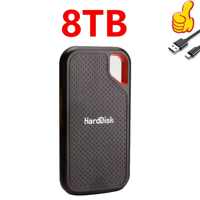 Portable SSD 1TB External Hard Drive 2TB 4TB High-Speed Hard Disk 256TB USB3.1 Type-C Solid State Drive for Laptop/Phone/MAC/PC