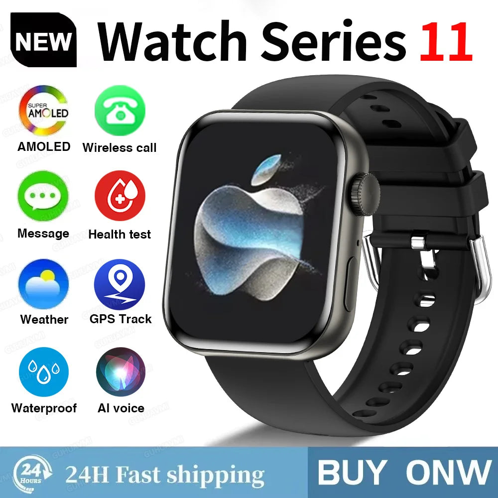 NEW For IOS Watch Series 11 Smart Watch GPS Trajectory Heart Rate Clock HD Bluetooth Call Sport Waterproof Watch Global Version
