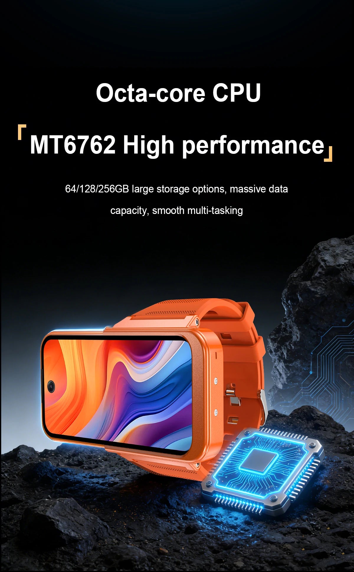 Q333 Mini Android 12.0 Smart Watch 3.97 Inches 8GB RAM 256GB ROM Dual SIM Standby Play Store 3G Little Smart Watch Phone