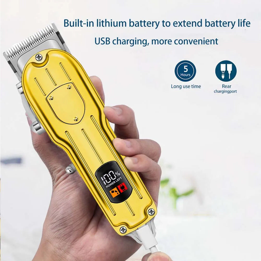 Professional Hair Clippers/Hair Trimmer/Beard Shaver for Men - Cordless Barber Clipper Hair Cutting Kit, Haircut Grooming Kit