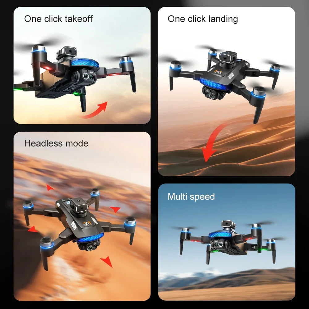 M6 Drone Brushless Motor Professional 8K HD Aerial Photography Obstacle Avoidance UAV Four-Rotor Helicopter Toys