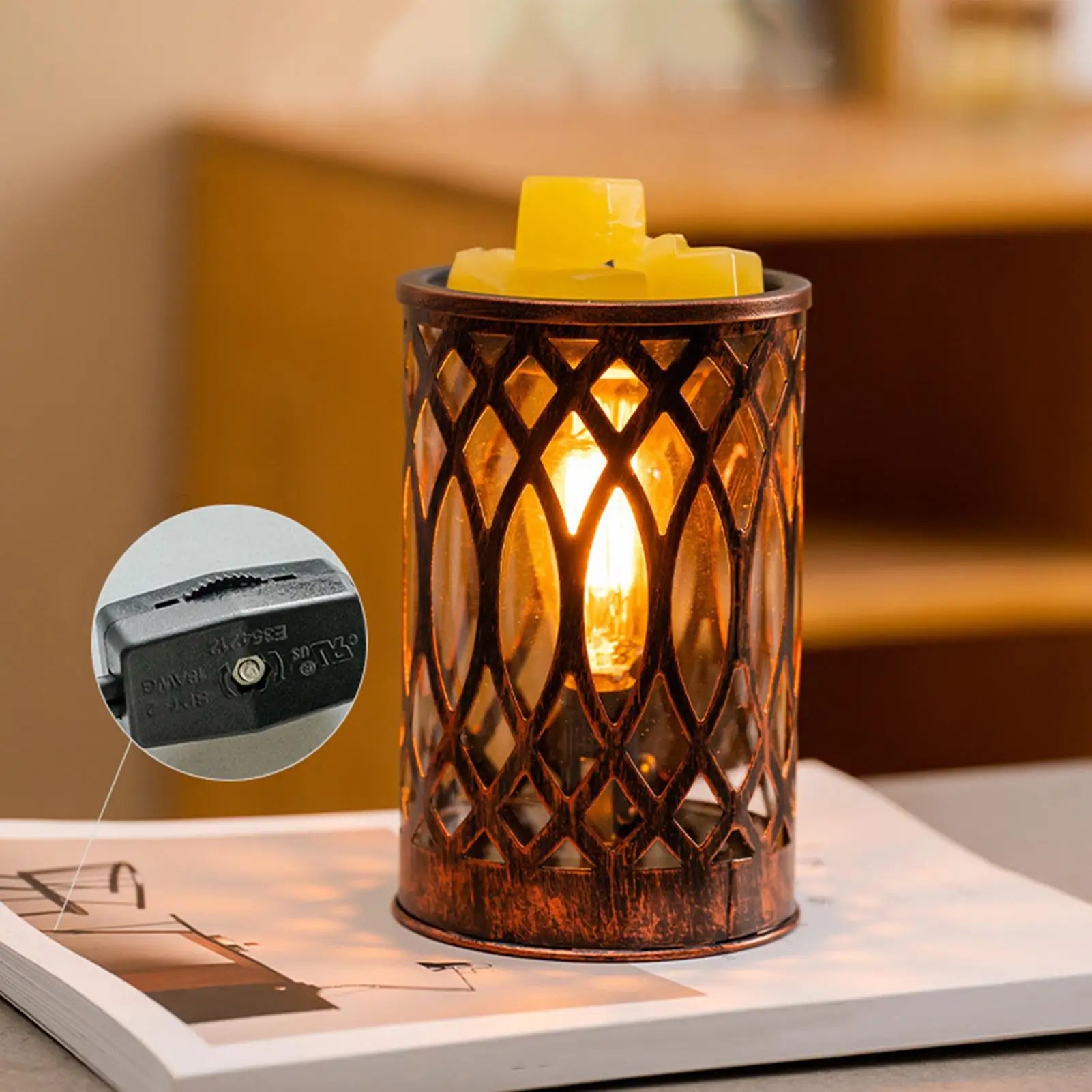 Candle Warmer Lamp Vintage Electric Oil Diffuser With Timer Electric Wax Melt Warmer For Home Christmas Birthday Room Office