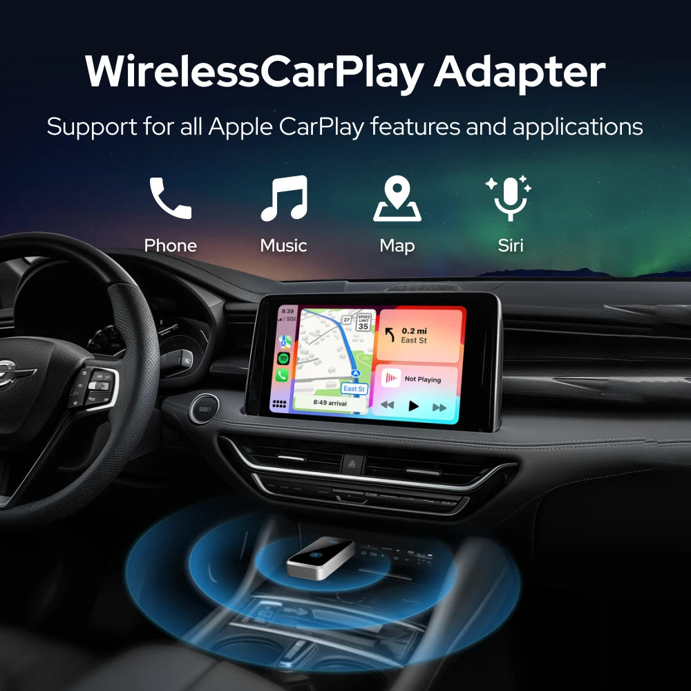 SKILLDRIVE Wireless CarPlay Adapter Wired to Wireless CarPlay for Volvo Benz Audi Hyundai VW Mazda Cadillac Wired CarPlay Car