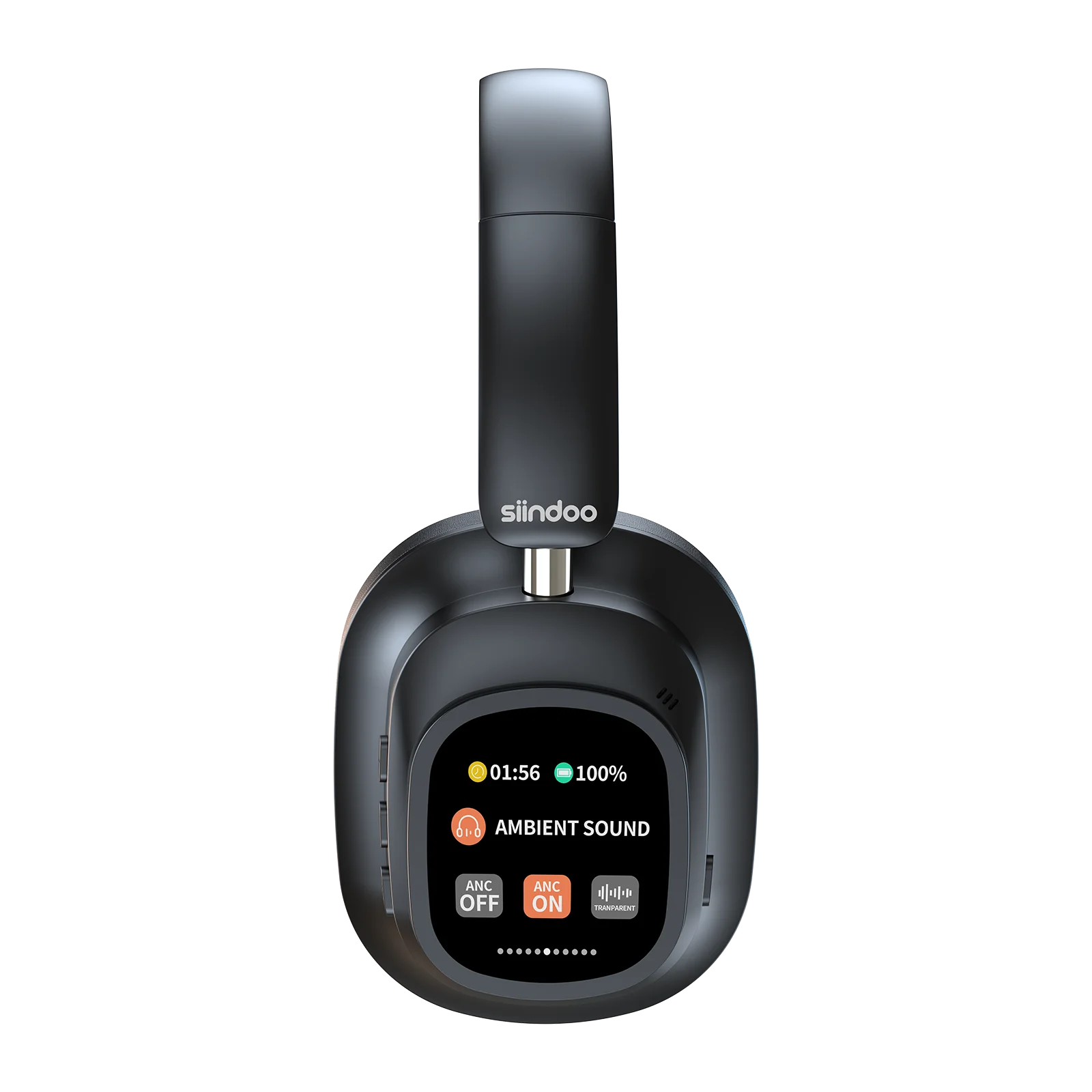 Active Noise Cancelling Headphones, Hybrid Wireless Headphone With Multi Magnetic Touch Control LED Screen