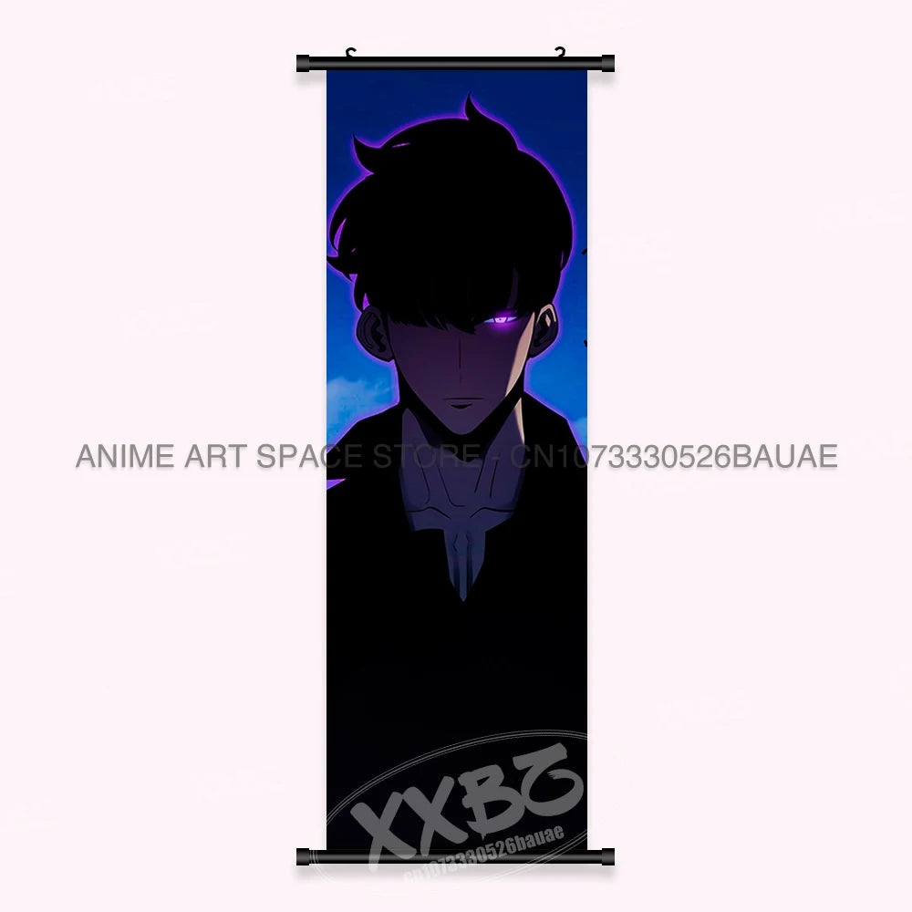 Hot Anime Solo Leveling Wall Artwork Canvas Scrolls Pictures Hanging Painting Print Poster Seong Jin Woo Home Decoration Mural
