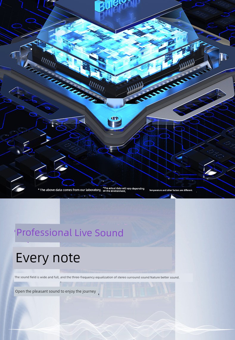 Good-looking HiFi Surround Sound Wireless Bluetooth Headset Touch Control In-Ear Gaming Music Listener Transparent Design Long Battery Life