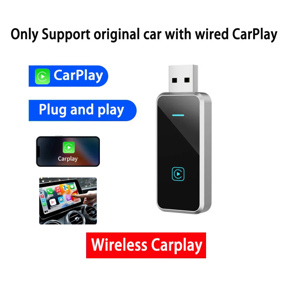 SKILLDRIVE Wireless CarPlay Adapter Wired to Wireless CarPlay for Volvo Benz Audi Hyundai VW Mazda Cadillac Wired CarPlay Car