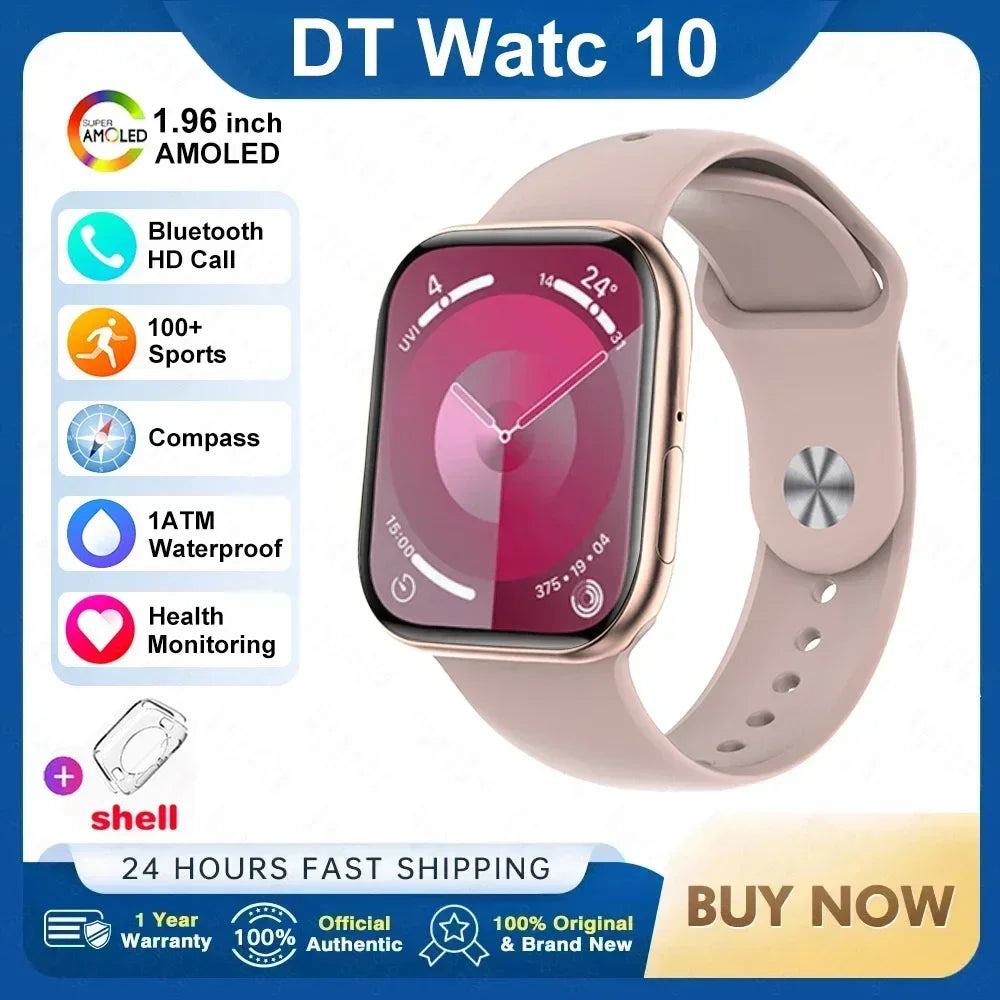 32GB Memory HD AMOLED Smart Watch with NFC Compass Bluetooth Call Waterproof for Men And Women Fitness Tracker with Music Control