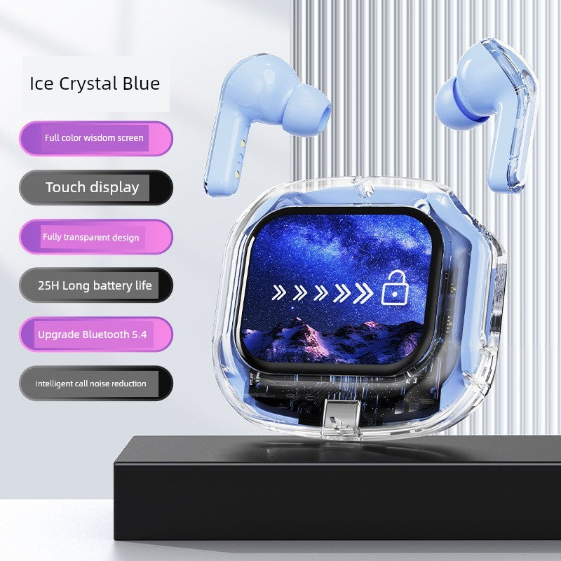 Good-looking HiFi Surround Sound Wireless Bluetooth Headset Touch Control In-Ear Gaming Music Listener Transparent Design Long Battery Life