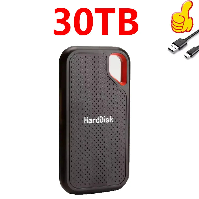 Portable SSD 1TB External Hard Drive 2TB 4TB High-Speed Hard Disk 256TB USB3.1 Type-C Solid State Drive for Laptop/Phone/MAC/PC