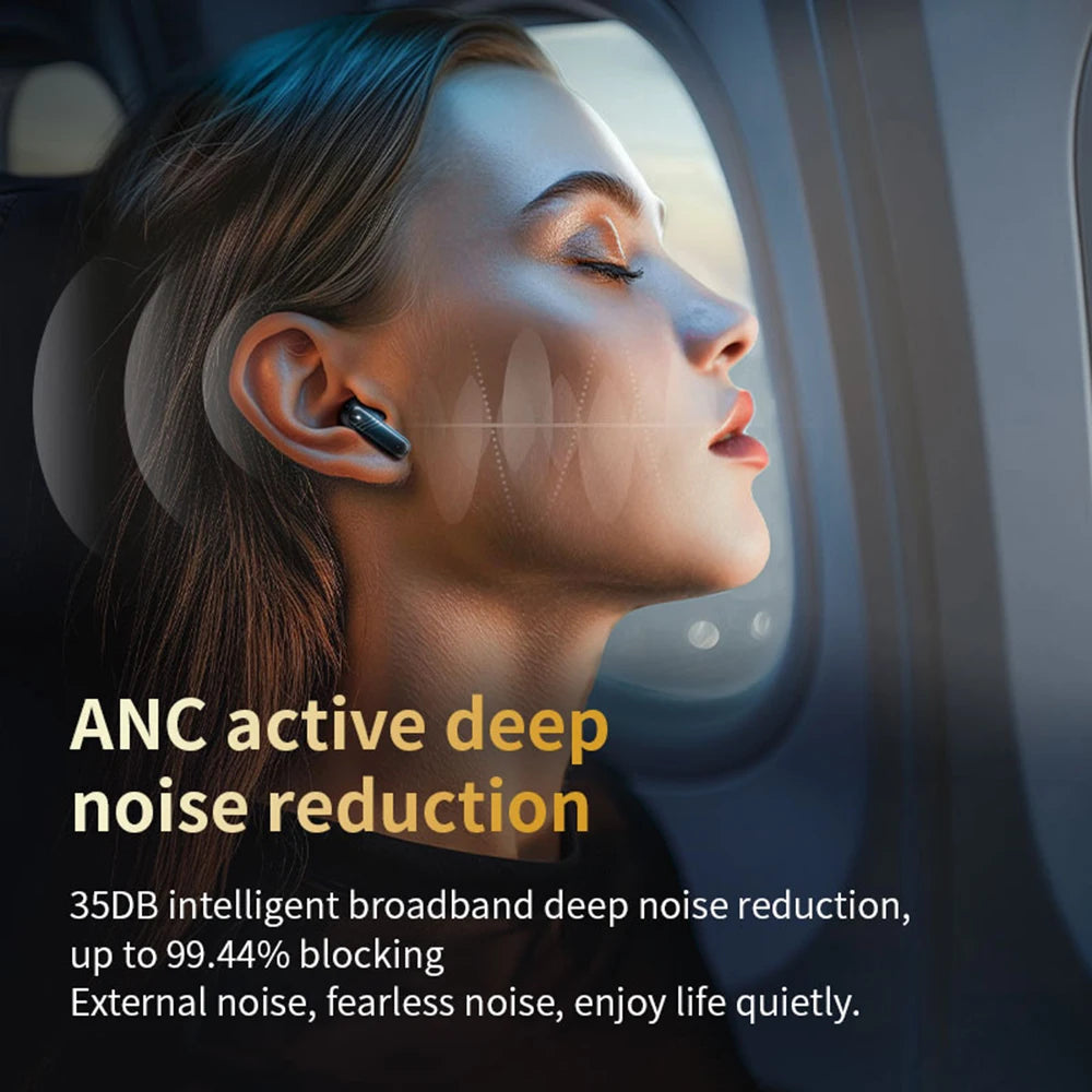 Full Touch Screen Headphones ANC Bluetooth 5.4 Noise Cancelling Earphones Wireless In-Ear ENC Earbuds With Mic for Smartphone
