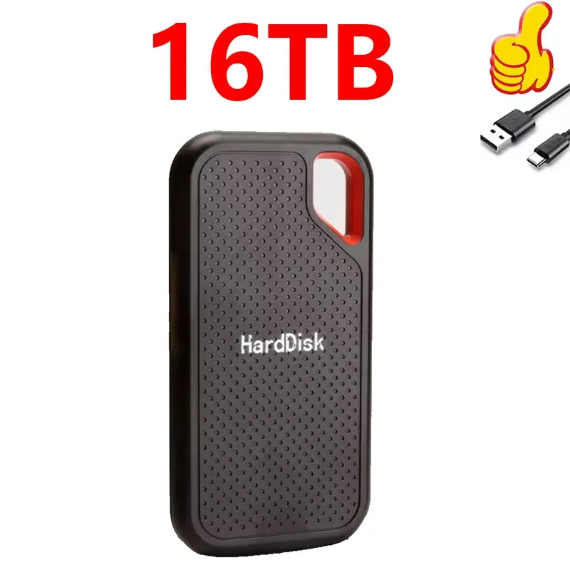 Portable SSD 1TB External Hard Drive 2TB 4TB High-Speed Hard Disk 256TB USB3.1 Type-C Solid State Drive for Laptop/Phone/MAC/PC