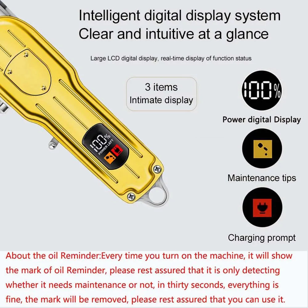 Professional Hair Clippers/Hair Trimmer/Beard Shaver for Men - Cordless Barber Clipper Hair Cutting Kit, Haircut Grooming Kit