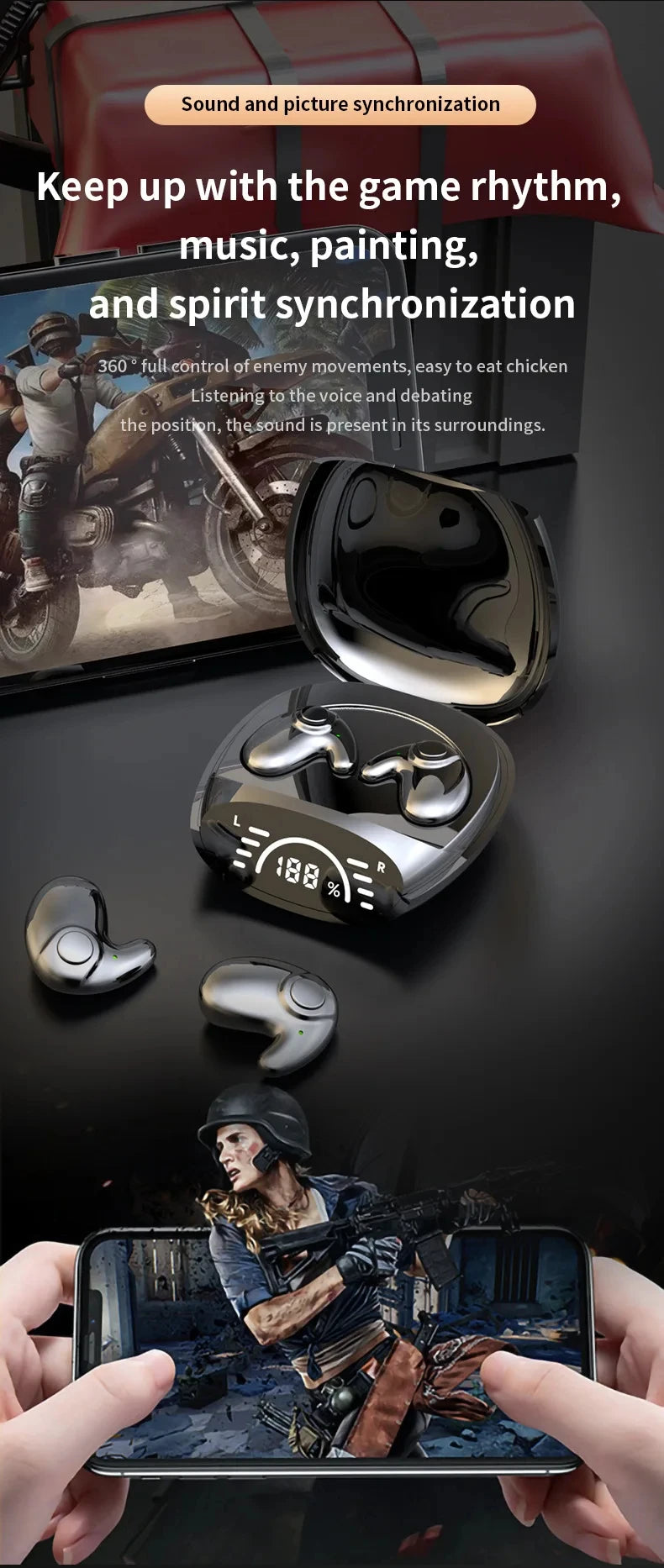 Xiaomi MIJIA Sleep Invisible Headset Noise Cancelling Wireless Headsets Waterproof Sports Stereo With Mic Bluetooth Earohone