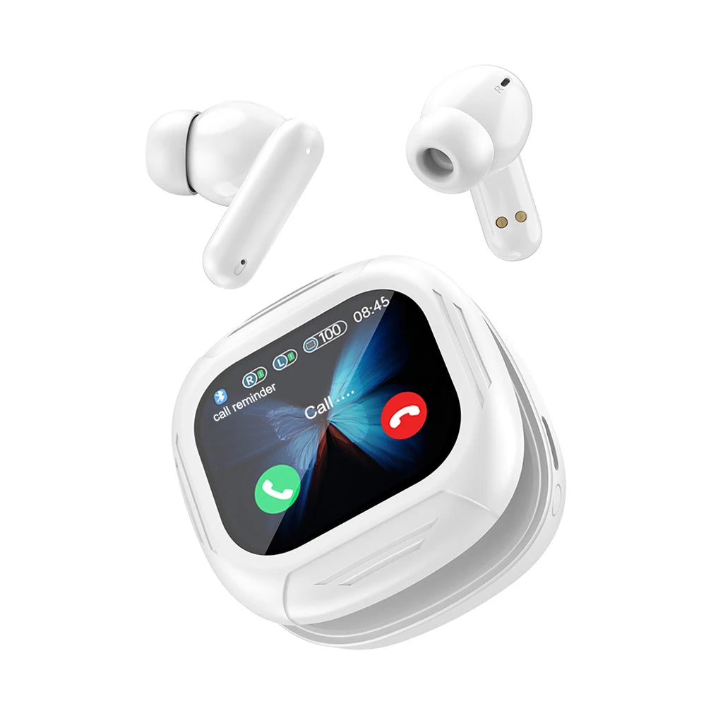 Full Touch Screen Headphones ANC Bluetooth 5.4 Noise Cancelling Earphones Wireless In-Ear ENC Earbuds With Mic for Smartphone