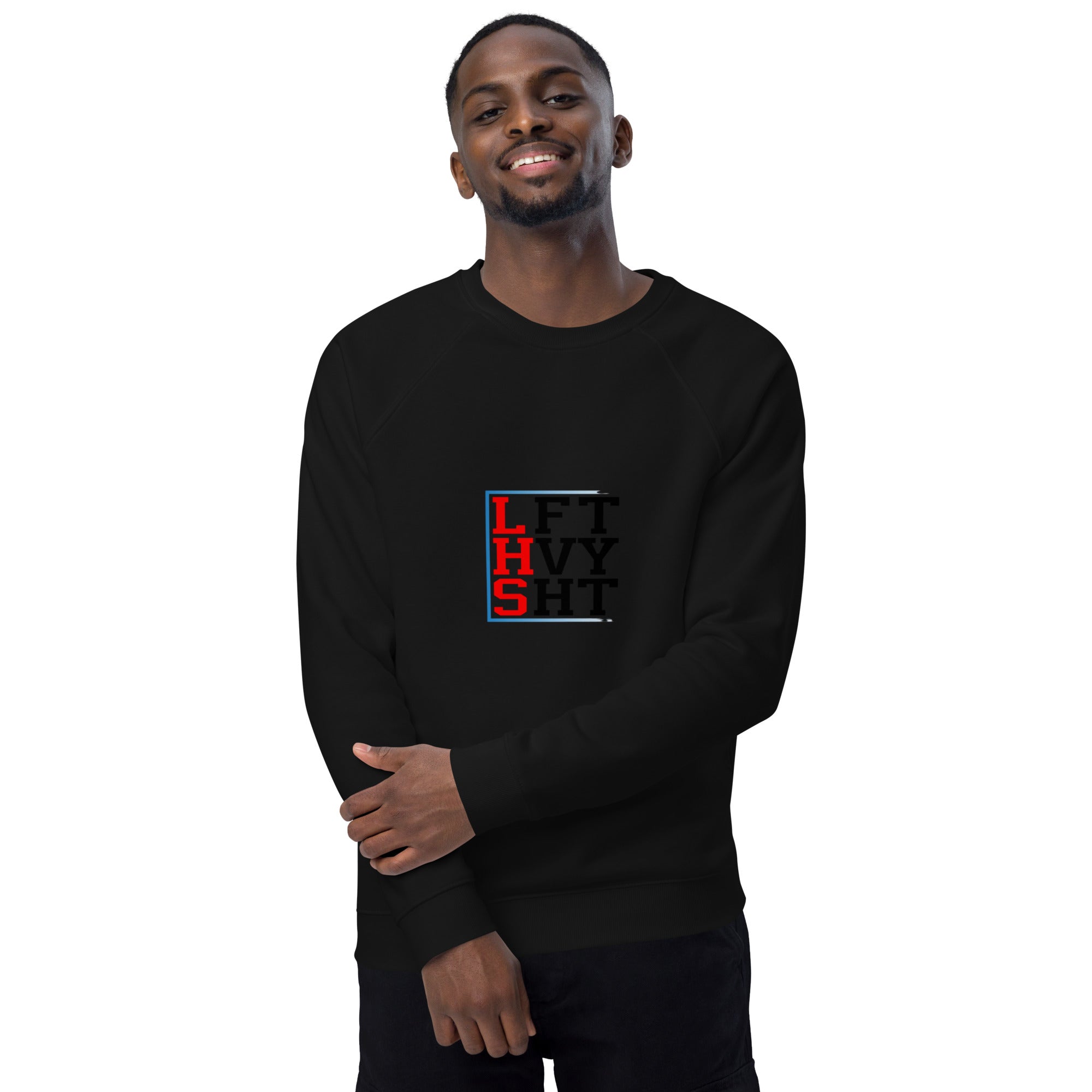 Left Hvy organic raglan sweatshirt