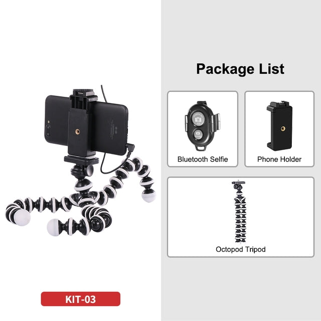 Jumpflash DSLR SLR Phone Vlog Tripod Vlogging Kits Live Selfie Fill Light Integration with Remote Control Microphone LED Light